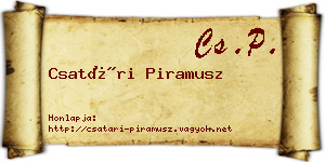 Csatári Piramusz névjegykártya